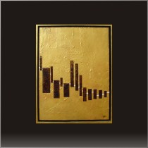 Damien Rohrbach Viadas
'Paso 14, Encuentra el oro' 
T�cnica mixta sobre bastidor