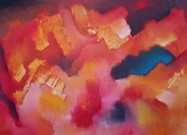 Damien Rohrbach Viadas
'Esperanza en un cielo de fuego' 
T�cnica mixta sobre tela