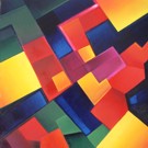 Damien Rohrbach Viadas
'Paseo de colores 1' 
T�cnica mixta sobre tela