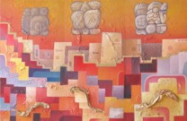 Damien Rohrbach Viadas
'Triple Ajaw' 
T�cnica mixta sobre tela