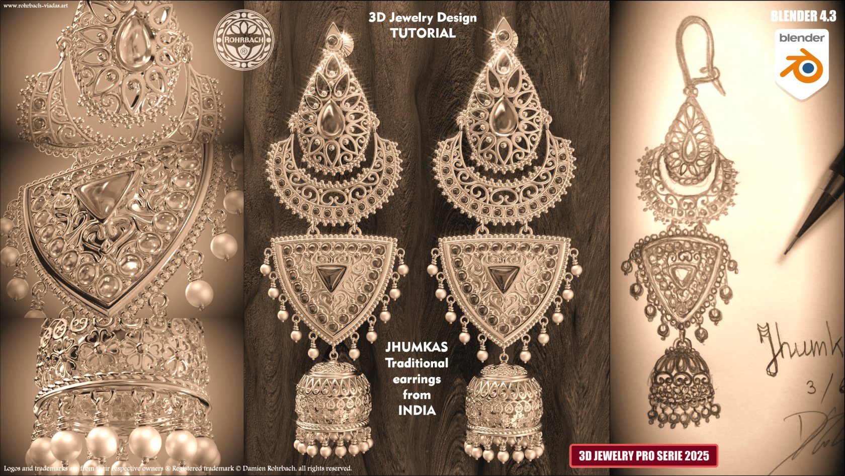 Rohrbach ® 3D Jewelry Design tutorials animations rendering