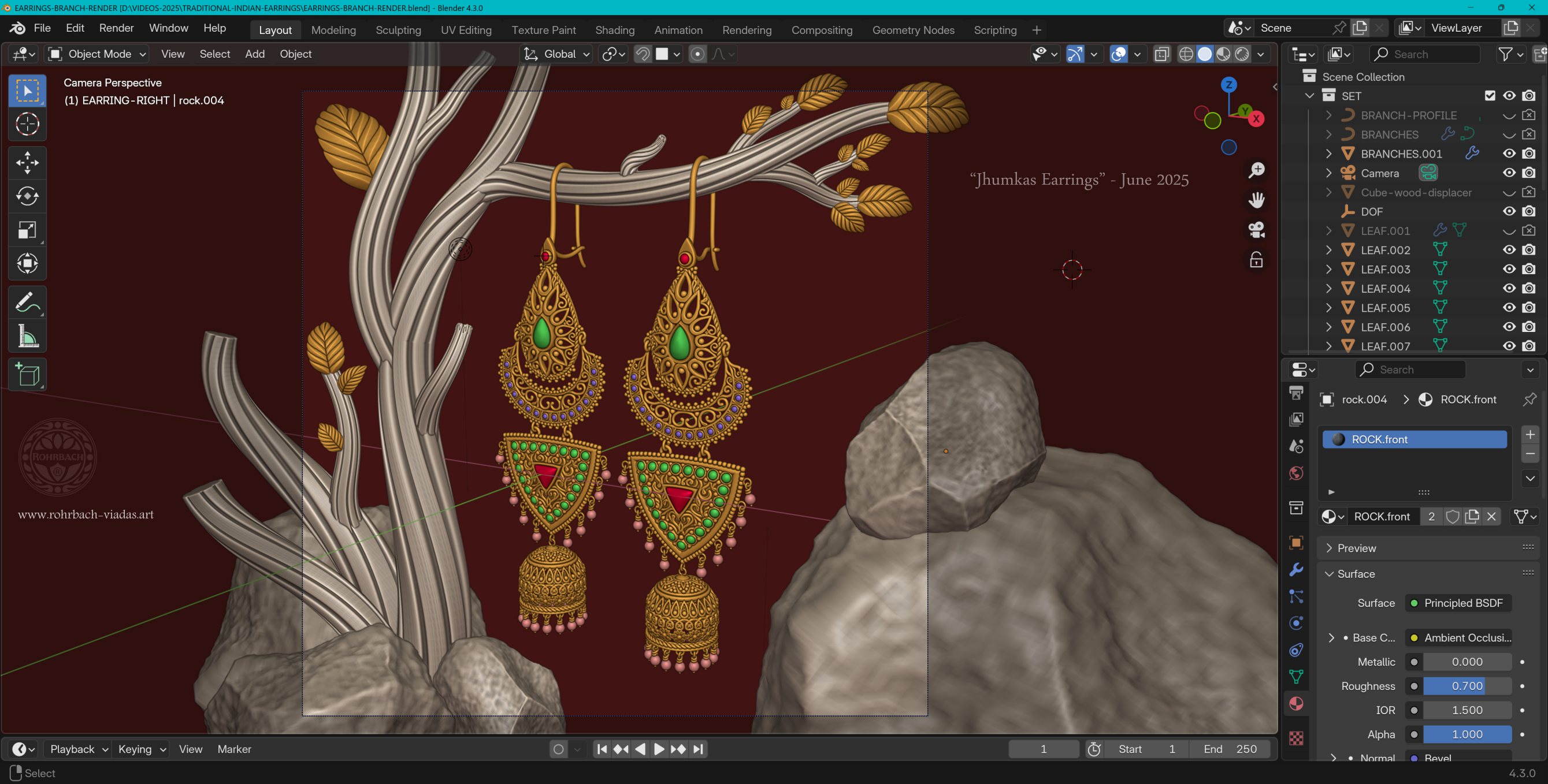 JHUMKAS Traditional earings from INDIA - June 2025 Rohrbach ® The Art of 3D Jewelry Customization